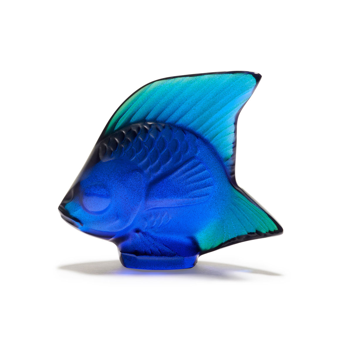 Lalique Cap Ferrat Blue Fish Sculpture